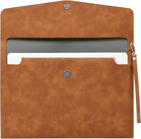 OFFCUP Envelope Documents, A4 Leather File Folder, Portable PU Document Bag