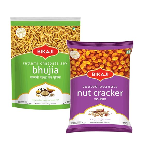 Bikaji Sev & Nut Cracker Savory Combo Namkeen Snack Pack
