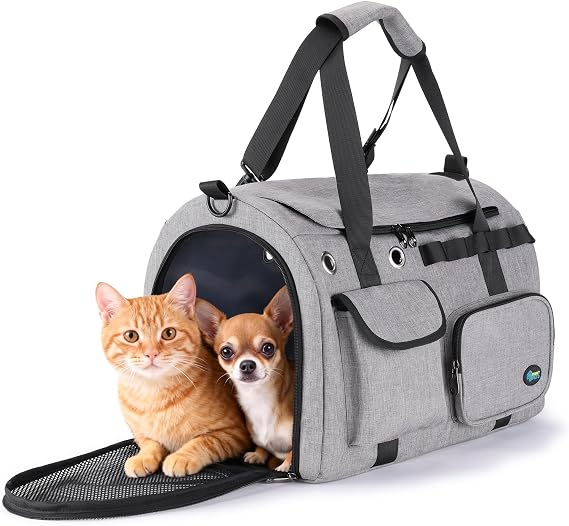 Ownpets Large Cat Carrier for 2 Cats & Small Dogs, 45x30x31cm