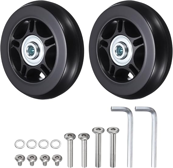 HIPICCO Luggage Suitcase Replacement Wheels, 75x24mm Caster Repair Kit