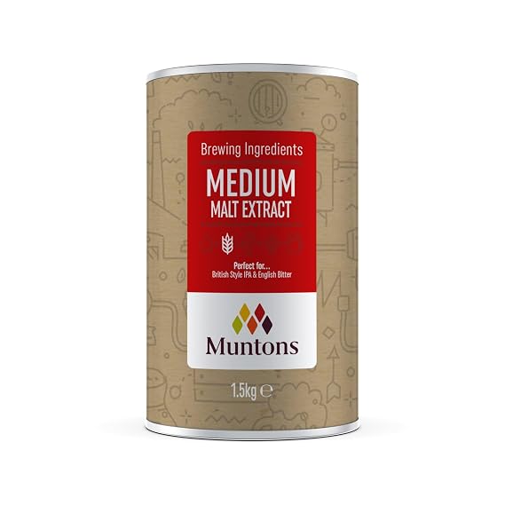 Muntons Brewing Ingredients - Malt Extract Medium - Elevate Your Brewing with Balanced Flavors (1.5 kg | 3.3 lb)