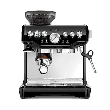 Breville BES870BSXL Barista Express Espresso Machine, Black Sesame | Craft cafe-quality espresso shots, lattes and cappuccinos at home with this manual coffee maker with built-in grinder