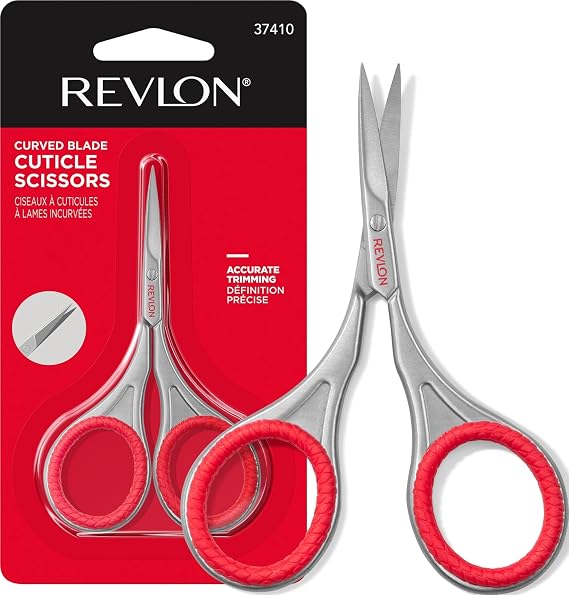 Revlon Curved Blade Cuticle Scissors, Silver, 1 Count