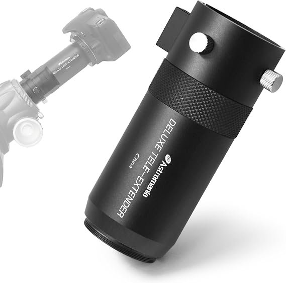 Astromania Telescope Camera Adapter, Tele Extender for Astronomy Telescopes | Photo Adapter for Astrophotography, Extended Cylinder Metal Telescope Accessories, For Prime-Focus or Eyepiece-Projection