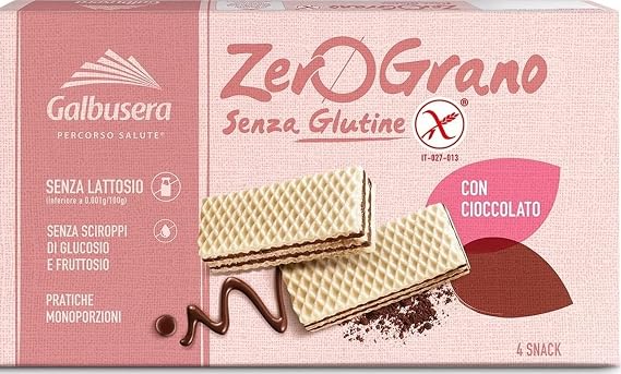 Galbusera ZeroGrano Wafer With Chocolate Gluten Free 180g