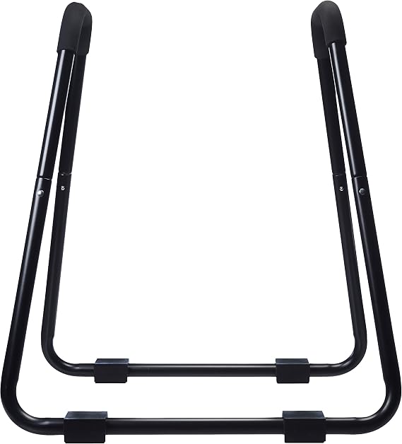 Amazon Basics Dip Bar Station, Portable Strength Training Stand for Tricep Dips & Calisthenics, Home Gym, 661 lb Weight Capacity, Black