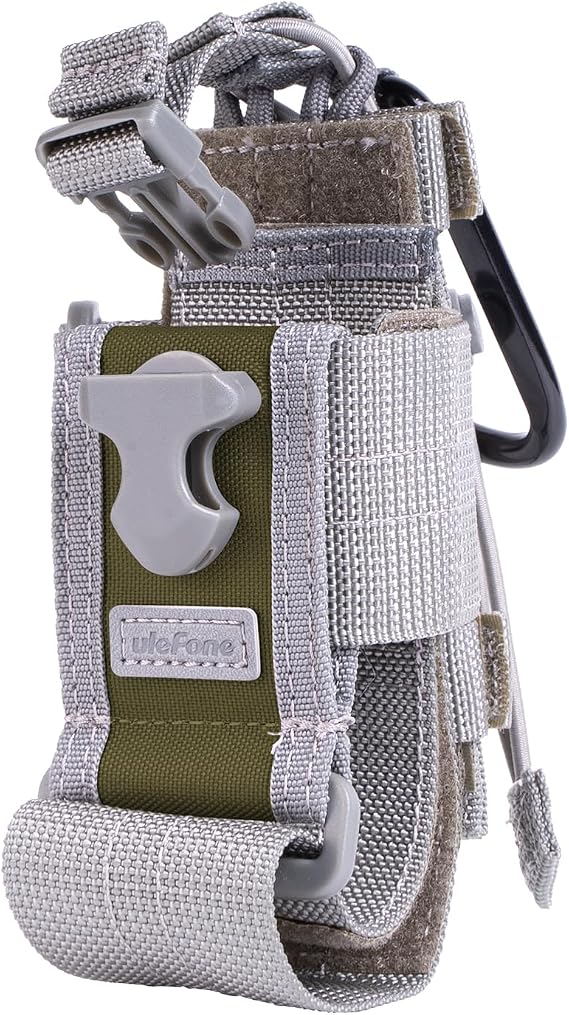 Ulefone Armor Molle Holster, Phone Pouch with Carabiner Clip, Universal for Most Phone/Radio Like Ulefone Armor 34/33/ Armor 30 /Armor 29/28/ 27/ Rugking Series