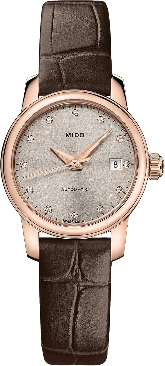 MIDO Baroncelli Lady Twenty Five - Swiss Automatic Watch for Women - Silver Dial - Case 25mm - M0390073607600