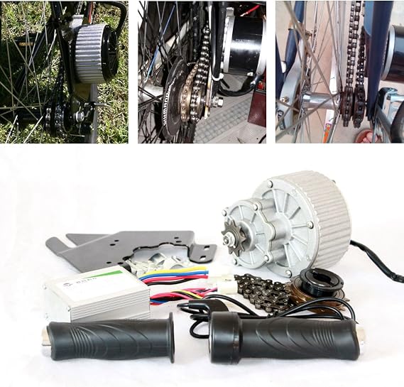 L-faster 24V 250W Electric Bike DC Motor Electric Scooter Motor Electric Bicycle Conversion Kit Gear Reduction Motor DIY Ebike Kit