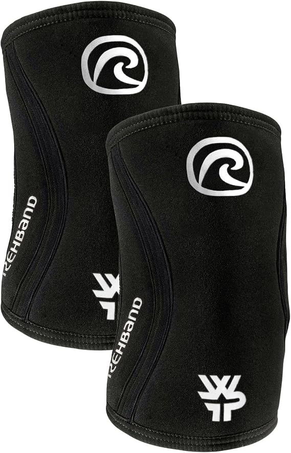 Rehband x World Fitness Project Elbow Compression Sleeve, 5mm Neoprene Elbow Sleeves for Weightlifting, Anatomical Design, WFP Edition, Elbow Support Unisex
