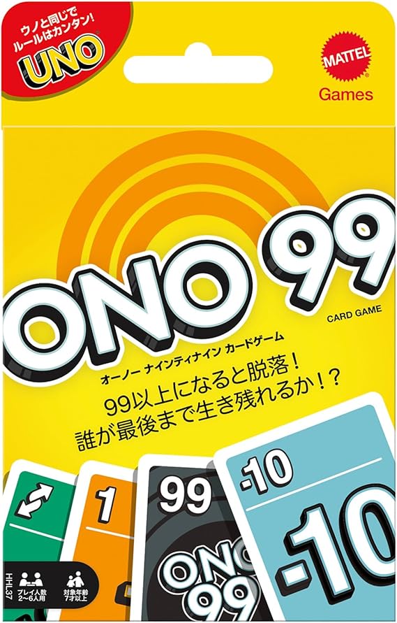 Mattel Game UNO HHL37 Oh No! Ninety-Nine Card Game, Party Game for 2-6 Players, Ages 7 and Up