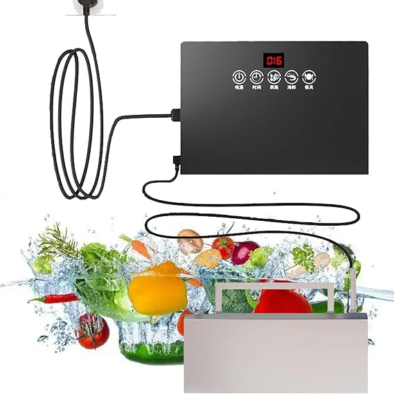 Automatic Ultrasonic Dishwasher Sink, Portable Electric Dish Washing Machine Cleaner Wshing Tool for Dishware Fruit Vegetable, Portable Kitchen Helper Touch Control