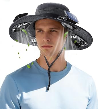 Hat with Fan Beige