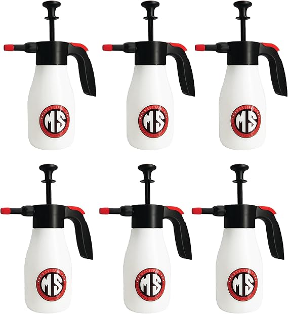 Maxi-Spray Pressure Sprayer Pump Bottle Perfect for Gardening, Fertilizing, Cleaning & General Use Spraying & Car Detailing 1L (6 Pack) 39115