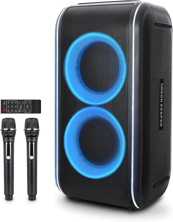 GKD62 Karaoke Machine for Adults, 40W Party Bluetooth Speaker with 2 Mics