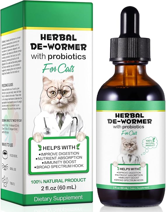 Specifically Formulated for Cats, Cat Broad Spectrum Supports, Naturally Sourced Ingredients, Gut Health, Easy-to-Absorb, Probiotics Supplement Drops for All Ages and Breeds