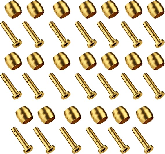 20 PCS Brake Olive and Barb Kit - Bike Brake Olive and Brass Connecting Insert Kit for Shimano BH59/BH90 Hydraulic Disc Brake Hose