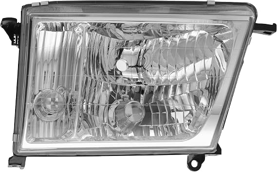 Front Headlight for 1998-2005Toyota Land Cruiser 100 Left Driver Side Headlight Assembly Halogen Headlight Headlamp Replacement 8105060041 Black Housing Clear Lens
