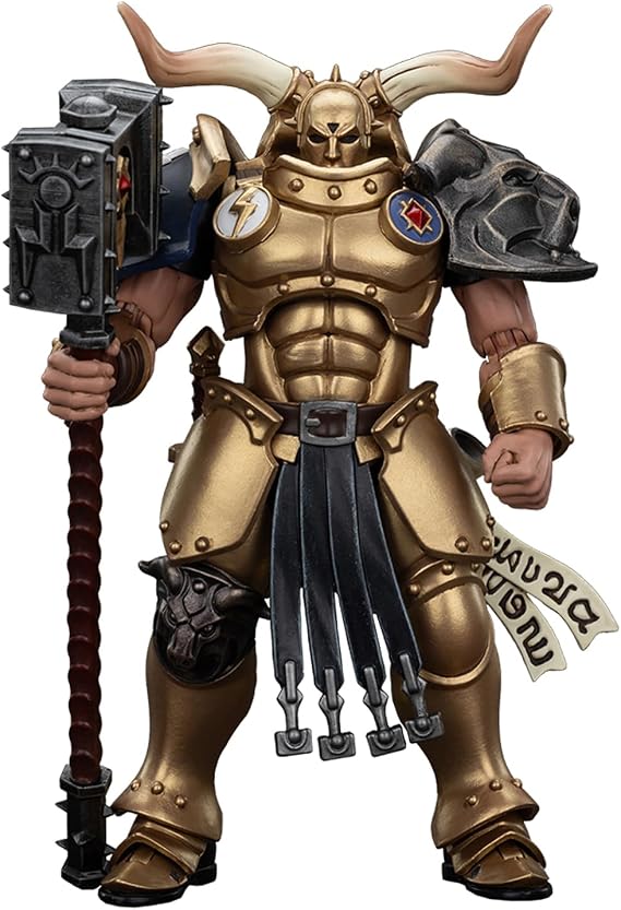 GWTCTOY JoyToy GW Genuine License 1:18 Action Figure, Stormcast Eternals The Blacktalons Hendrick Rostus Oxenhammer, 12CM Collectible Action Figures Kits