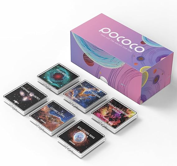 Fixed Star and Nebula: Discs for POCOCO Galaxy Projector, 5K Ultra HD, Semiconductor Lithography (6 discs)