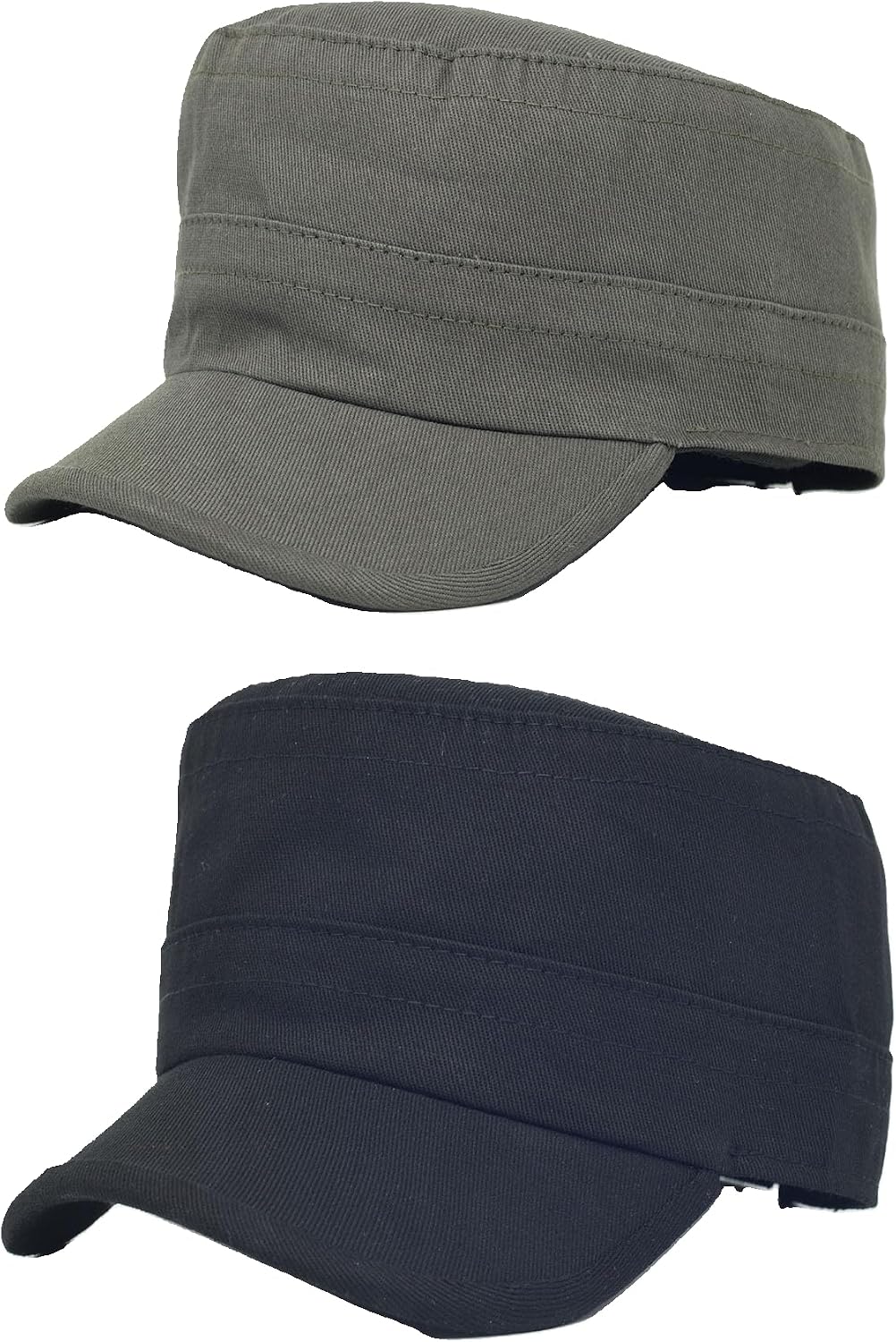 Castro Black And Khaki Hat Double Set Kastro Set Unisex