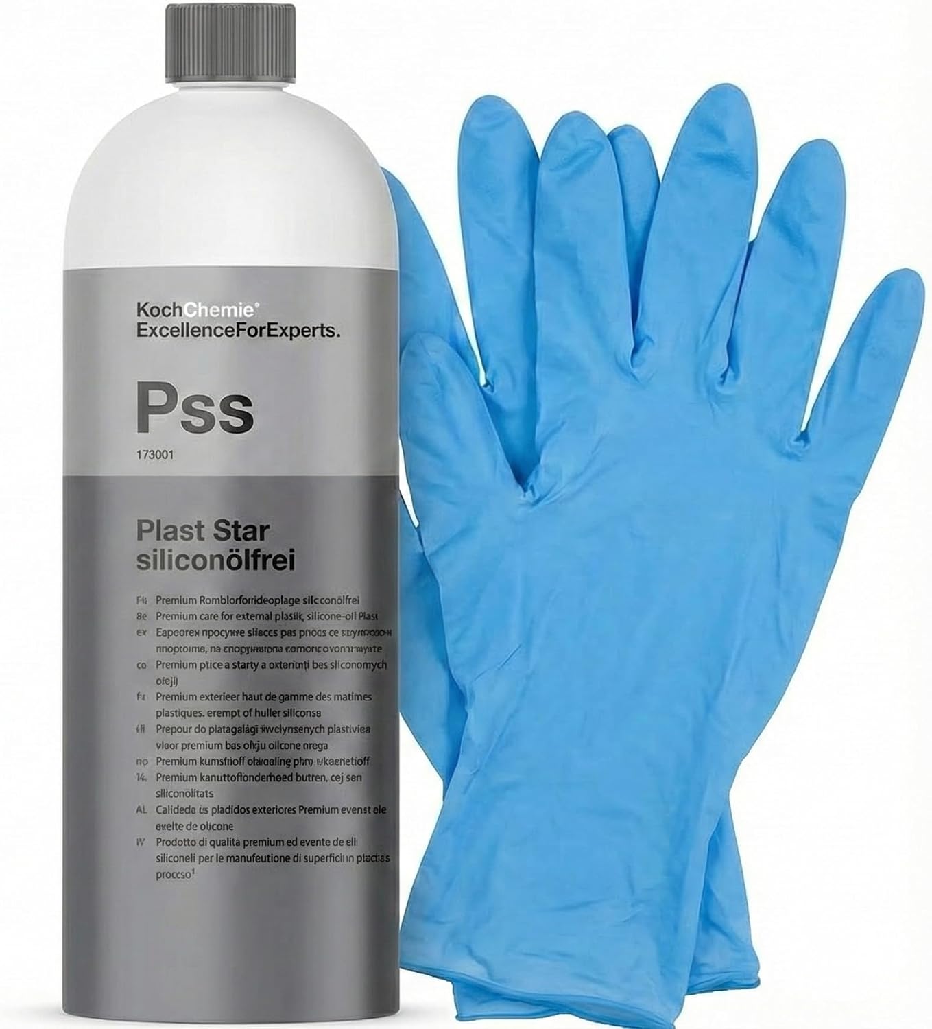 Pikotta Koch-Chemie Plast Star Siliconölfrei Professional Grade Heavy Duty Nitrile Gloves Set, Unpainted Resin, Resurfacing and Anti-aging Agent, Thick, Solvent-Compatible, Grip Processed