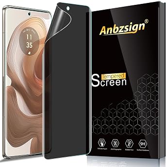 [2 Pack for Motorola Edge (2024) Privacy Screen Protector, Anti-Spy Flexible TPU Film Privacy Screen Protector Case Friendly Anti-Scratch Bubble Free