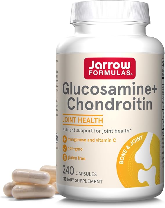 Jarrow Glucosamine + Chondroitin, Nutrient Support, 240 Capsules
