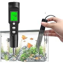 Dissolved Oxygen Meter, 0-40.00 mg/L Oxygen Test Kit for Pond and Aquarium Water Quality, Includes ATC and Electrode Filling Fluid
