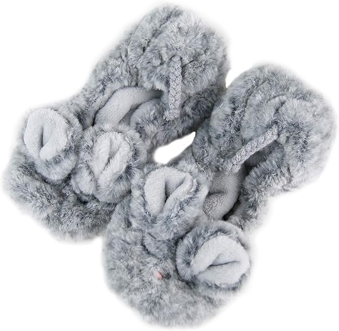 Women's Fuzzy Cute Animal Slippers Fashion Ballerina Non-Slip Flat Indoor House Slippers