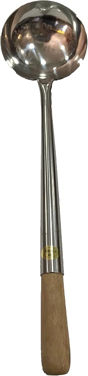 Stainless Steel Ladle with Wooden Handle (2XL)