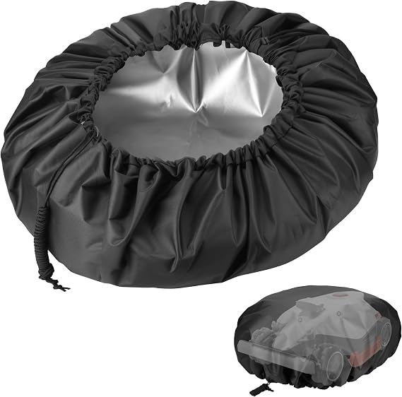 Robot Lawn Mower Cover Wire Free Automatic Robotic Lawnmower Waterproof Protective Cover UV Protection Cover with Drawstring for Smart Mowing Machine in Outdoor Garden Yard