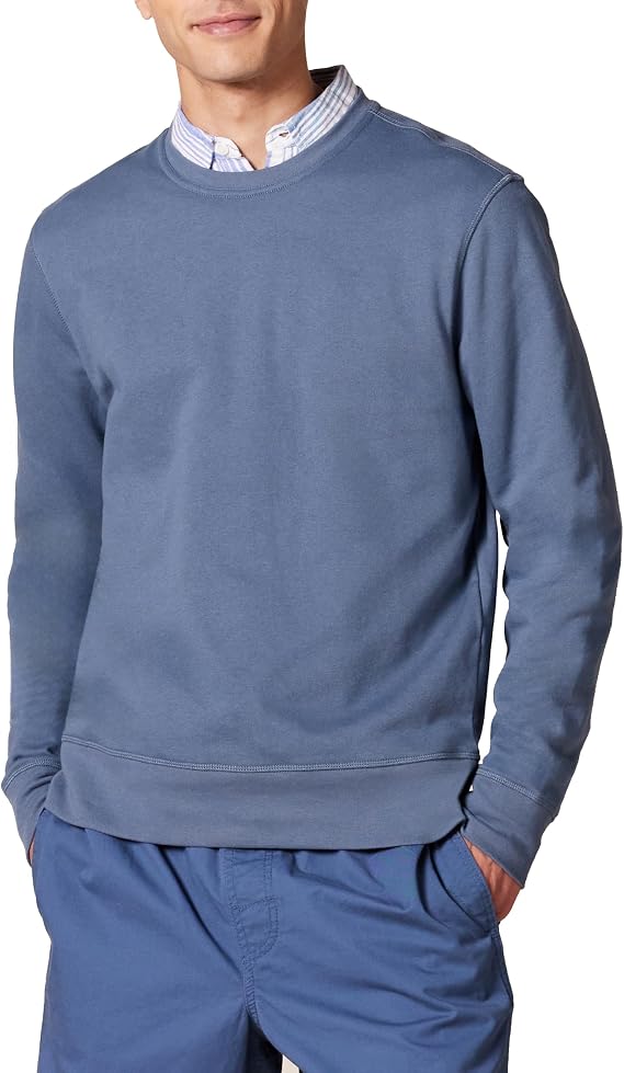 Amazon Essentials Men's Long-Sleeve Lightweight Breathable French Terry Crewneck Sweatshirt