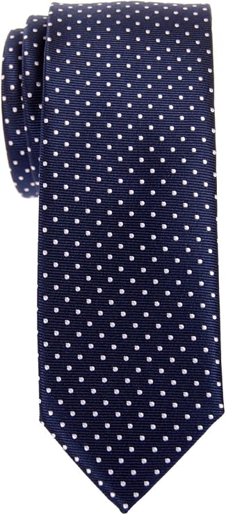 Retreez Modern Mini Polka Dots Woven Microfiber Skinny Tie