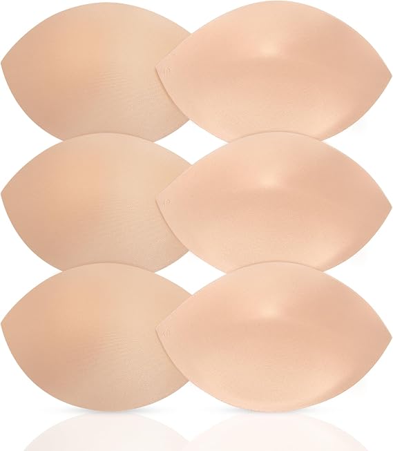 Push Up Bra Pads Inserts, 3 Pairs Removable Breast Enhancer A/B/C/D