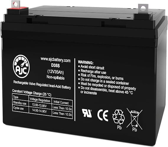 AJC Battery Compatible with MK 8GU1 12V 35Ah Sealed Lead Acid Battery
