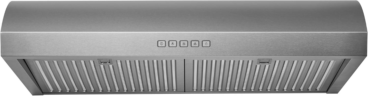 Hauslane Range Hood 30 Inch, Hood Vent for Kitchen | Low Noise Performance, LED Lamp, Stainless Steel Ducted or Ductless, Kitchen Range Hood UC-B018
