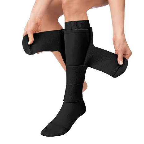JOBST FarrowWrap 4000 Gradient Compression Wraps 30-40 mmHg - Adjustable - For Managing Swelling from Moderate to Severe Lymphedema or Chronic Venous Diseases - Black, Small