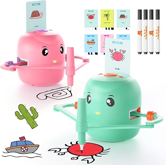 CYJBE Drawing Robot Green and Pink