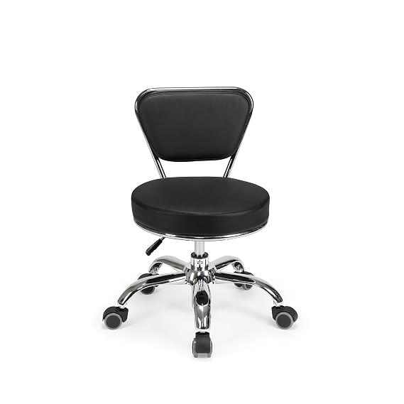 MAYAKOBA Salon Nail Pedicure Stool Pedicure Chair Dayton Black Pneumatic, Adjustable, Rolling Salon Furniture & Equipment