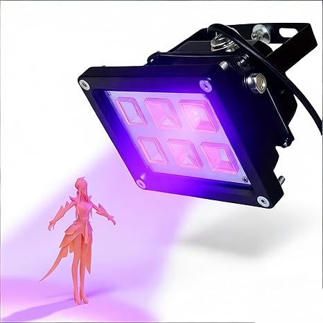 365/395/405nm UV Curing LightMixed Spectrum & Adjustable Spotlight for Post-Processing of SLA/DLP/LCD Resin 3D Printer Models, Shoe Icing,UV Epoxy Art & DIY Projects