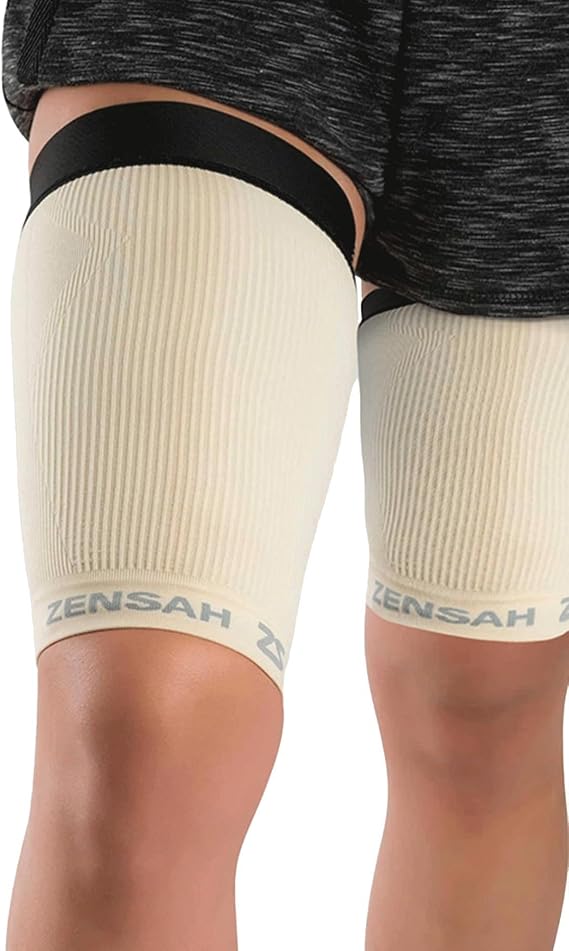Zensah Thigh Compression Sleeve – Hamstring Support, Quad Compression Sleeve for Men and Women - Thigh Sleeve Wrap, Great for Running, Sports, Groin Pulls