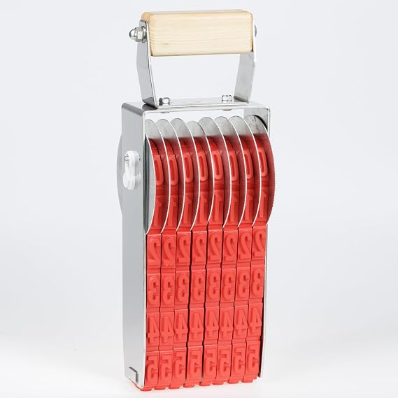 BS-28H160W16L Custom Rotating Rubber Stamp, Fully Customizable, Impression Letter Height 1.1 inches (28 mm) Impression Width 6.3 inches (160 mm) or Less, 16 Rows, Made in Japan