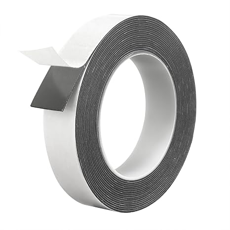 Hasaky Damage Free Removable Wall Tape 18ft, Heavy Duty Double Sided Tape Black, Picture Hanging Strips Replacement, Mounting Tape Adhesive Strips