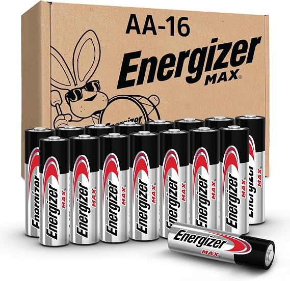 Energizer MAX AA Batteries (16 Pack), Double A Alkaline Batteries