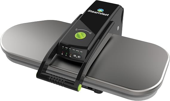 Steam Fast SF-680 Digital Fabric Steam Press by Steamfast | Digital Steam Press, 5 Fabric Settings, Steam Burst Function, Stainless/Black