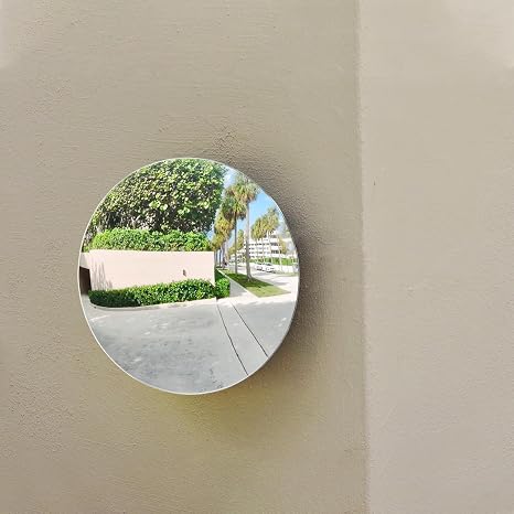 Convex Anti-Theft Mirror Lens 5.90 in Security Convex Mirror for Garage Store Home and Driveway Wide Angle Corner Blind Spot Visibility