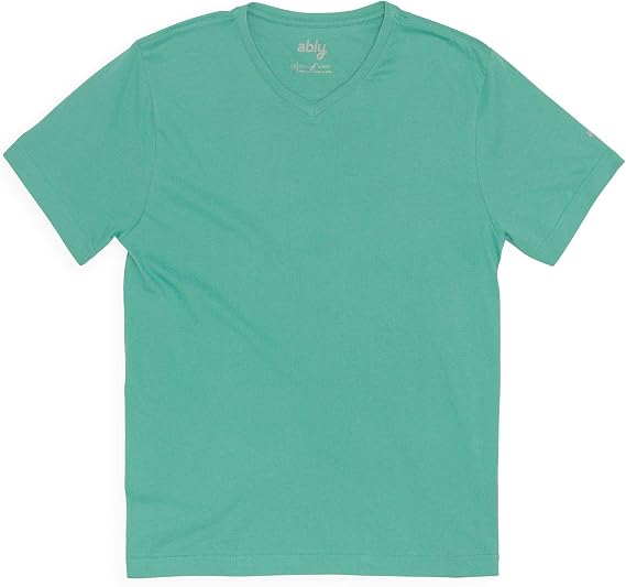 Ably Apparel Jamison Men's V-Neck Tee | Repels Liquids, Stains, and Odors