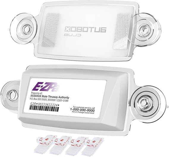 AUTOBOXCLUB EZ Pass Holder for Windshield, Fits All Major Toll Passes