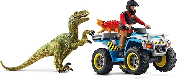 SCHLEICH 41466 Quad escape from Velociraptor Dinosaurs